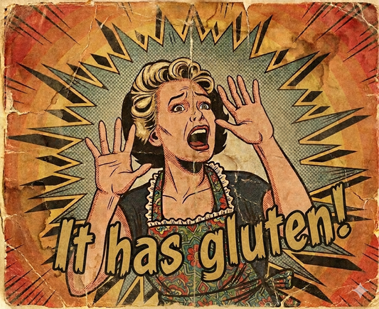 It Has Gluten Sticker